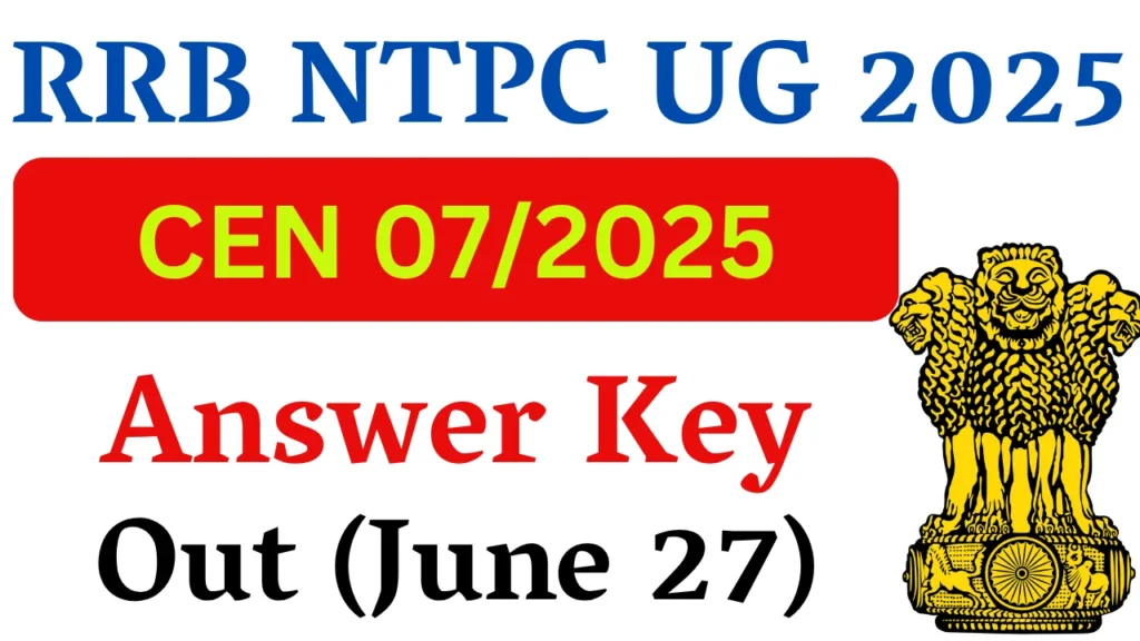 RRB NTPC UG Answer Key 2026