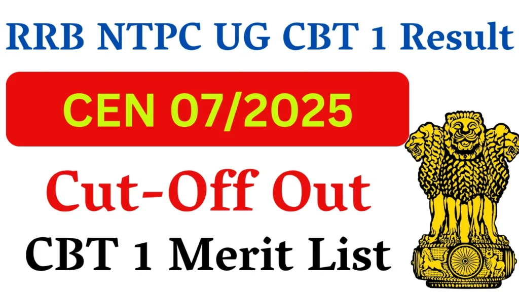 RRB NTPC UG CBT 1 Result 2026
