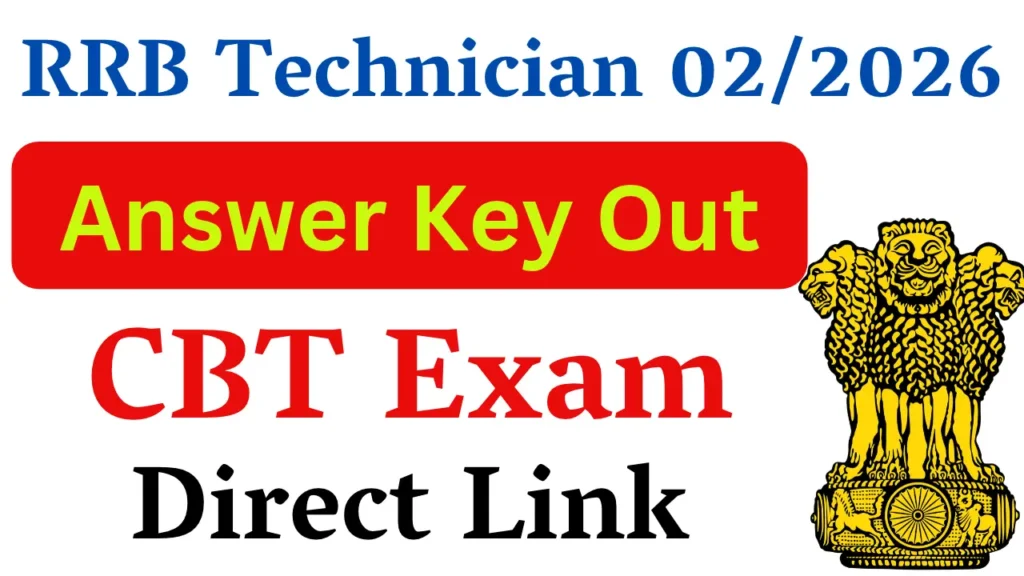 RRB Technician Answer Key 2026