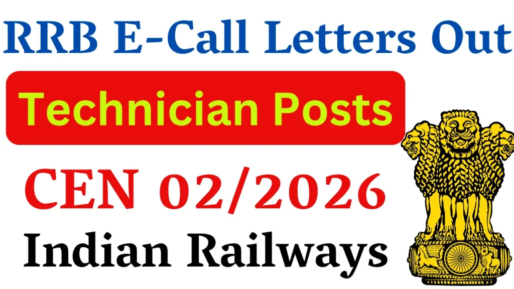 RRB Technician E-Call Letter 2026